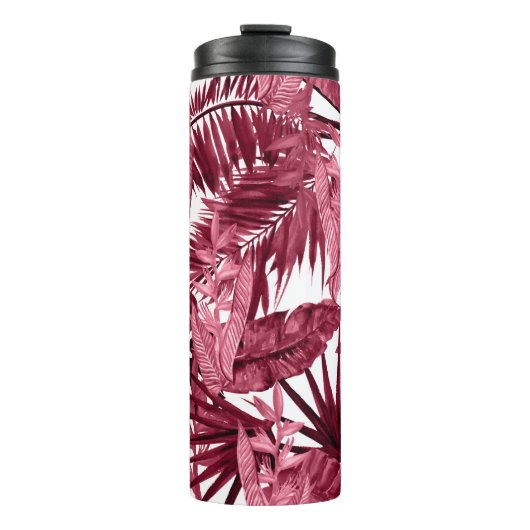 Foliage Wasserfarbe Lila, florenlos. Thermosbecher (Vorderseite)