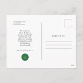 Foliage Wreath auf Holz | Happy Holidays Medical Feiertagspostkarte (Rückseite)