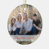 Foliage Wreath Foto Merry & Bright Holiday Keramik Ornament (Links)