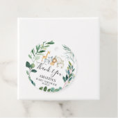 Foliage Wreath Safari Baby Dusche rund Geschenkanhänger (Beispiel)