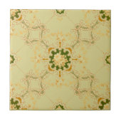 Foliate Scroll Quatrefoils & floral pattern Fliese (Vorderseite)