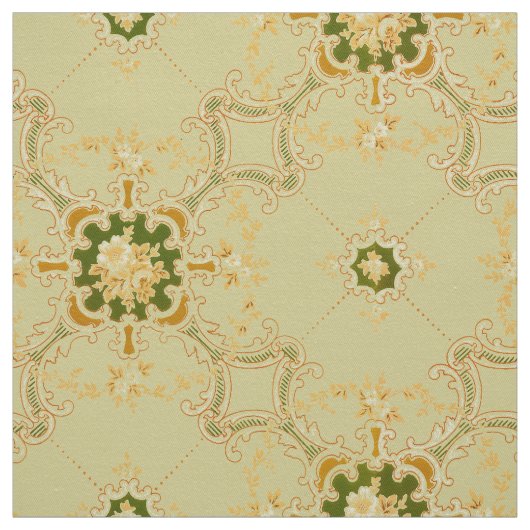 Foliate Scroll Quatrefoils & floral pattern Stoff (Muster)