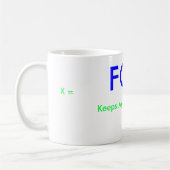 FOLIE, behält Algebra frisch! , X =, Y = Kaffeetasse (Links)