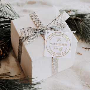 Folie benutzerdefinierte Familienname Weihnachtsfe Geschenkanhänger