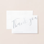 Folie Dankeschön Merkkarte Folienkarte (Rückseite mit Umschlag)