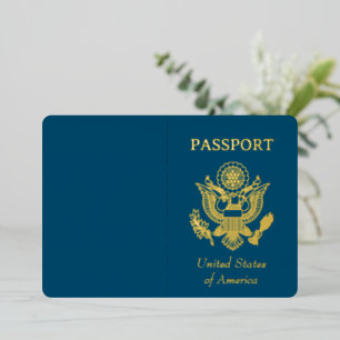 Folie Faux Reisepass  Folieneinladung