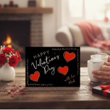 Folie Frohen Valentinstag Individuelle Karte mit H