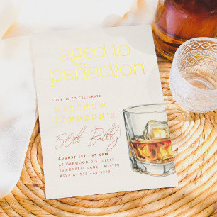Folie   Geburtstag von Perfection Whiskey Folieneinladung