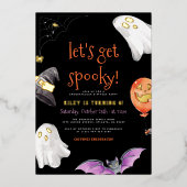Folie gepresst | Spooky Kids Halloween Folieneinladung (Vorderseite)
