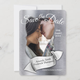 Folie-Gold-Silber-Messing Save the Date Einladung