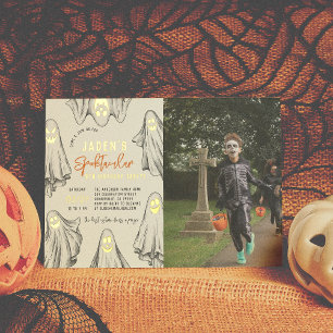 Folie Halloween-Geister Spooktacular Geburtstagsfo Folieneinladung