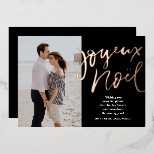 Folie Handlettered Joyeux Noel Foto  Folien Feiertagskarte
