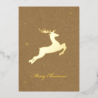 Folie Hirsch Weihnachtskarte Folien Feiertagskarte