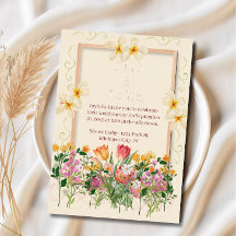 Folie-Hochzeitseinladungskarte Wildblume Floral 