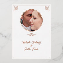 Folie-Linien-Paar-Hochzeitseinladung Folien-Einla