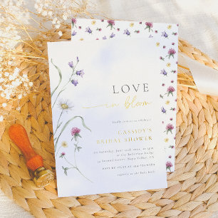 Folie   Love in Bloom Wildflower-Brautjungfernpart Folieneinladung