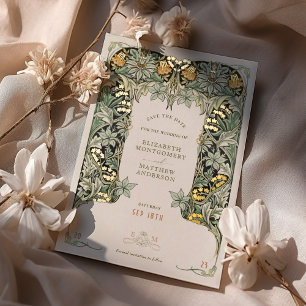 Folie Save-the-Date-Karte viktorianische Eleganz H Folieneinladung
