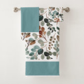 Folien Aquamarin, grün, Moos, braun Badhandtuch Set (Insitu)