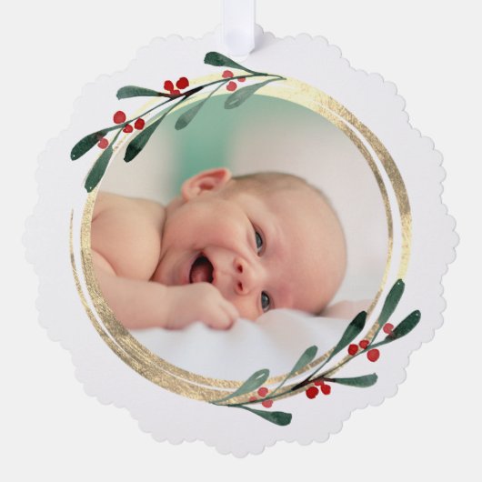 Folien aus Imitat Frohe Weihnachten Ornament Karte (Vorderseite)