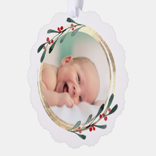 Folien aus Imitat Frohe Weihnachten Ornament Karte (Links)