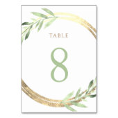 Folien aus Imitat und grüne Blätter Tischnummer 8 (Rückseite)