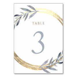 Folien aus Imitaten und staubblaue Tischnummer 3