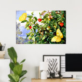 Folien, Blume und Früchte der Pitanga, Jamaika Poster (Heimbüro)