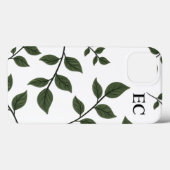 Folien für Monogramme mit grünen Blätter Case-Mate iPhone Hülle (Rückseite (Horizontal))