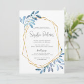 Folien, gefroren | Watercolor Baby Shower Einladun Einladung (Stehend Vorderseite)