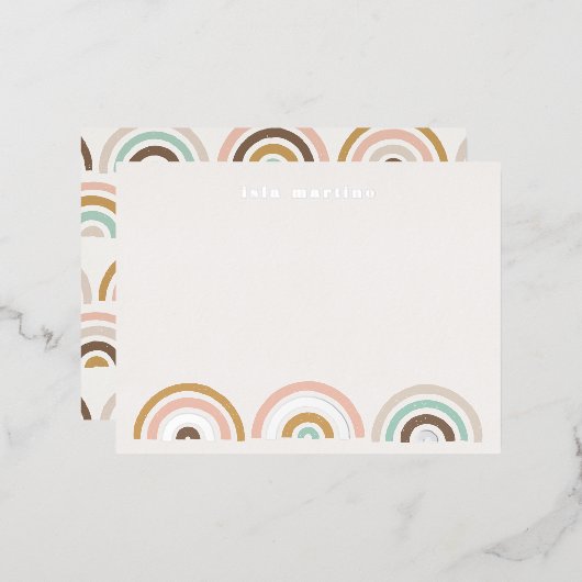 Folien gestanzte Rainbows Stationery Card - Kaffee Folie Einladungspostkarte (Vorderseite/Rückseite)