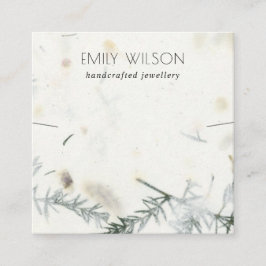 Folien-Handgemachte Papiertextur-Netzklettanzeige Quadratische Visitenkarte