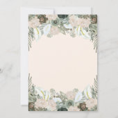 Folien und Blüten | Rosa Hochzeit Einladung (Rückseite)