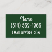 Folien Visitenkarten Visitenkarte (Rückseite)