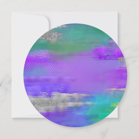 FOLIENBOWLING BALL, Bowling, GLÜCKLICHER Glitzer Einladung (Rückseite)