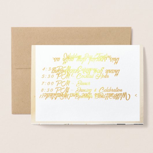 Folienkarte (Rückseite mit Umschlag)