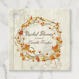 Folienkränze Rotes Bittersüßes Fall Brautparty Geschenkanhänger