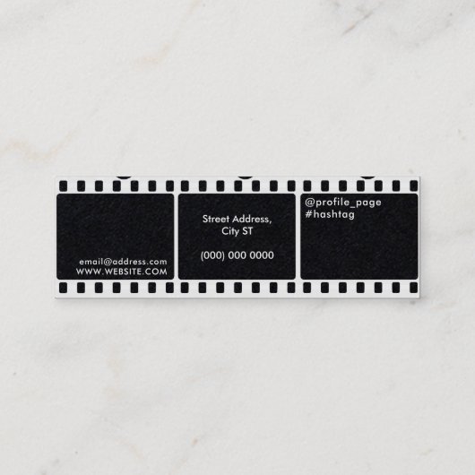 Folienrahmen mini visitenkarte (Rückseite)