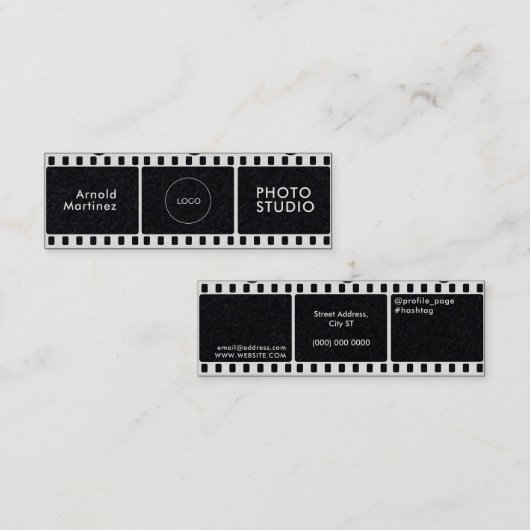 Folienrahmen mini visitenkarte (Vorne/Hinten)