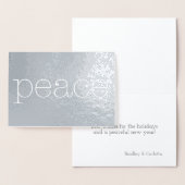 Folienschimmer-Friedenshinweis-Text Folienkarte (Anzeige)