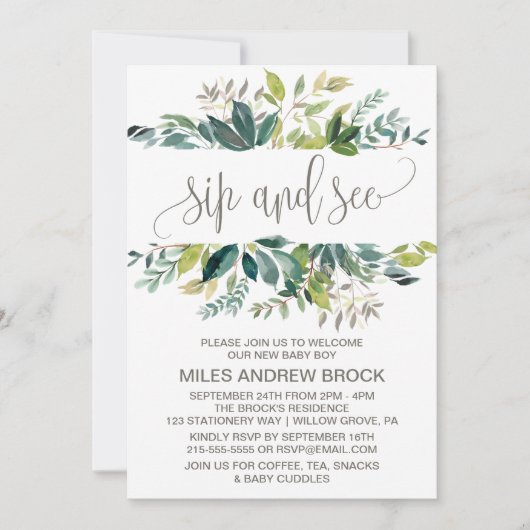 Folienseite und Siehe Einladung (Vorderseite)