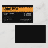 Folienüberschrift - Lt Orange und Black Visitenkarte (Vorne/Hinten)