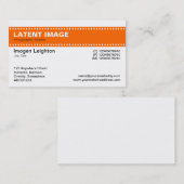 Folienüberschrift - Orange und Weiß Visitenkarte (Vorne/Hinten)