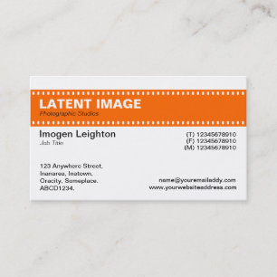 Folienüberschrift - Orange und Weiß Visitenkarte