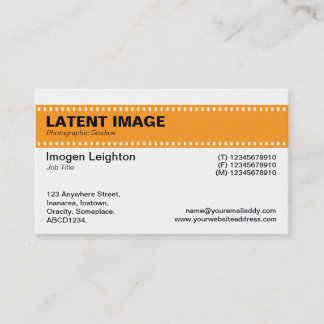 Folienüberschrift - weiß und orange visitenkarte