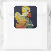 Folies Berger ~ La Loie Fuller Quadratischer Aufkleber (Tasche)