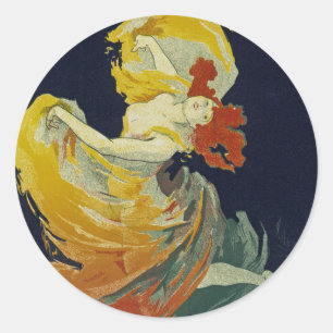 Folies Berger ~ La Loie Fuller Runder Aufkleber