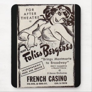 Folies Bergere ad der 30er Jahre Mousepad