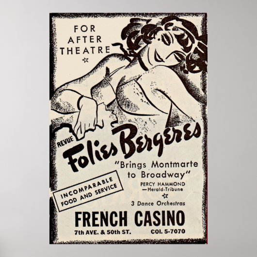 Folies Bergere ad der 30er Jahre Poster (Vorne)