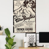Folies Bergere ad der 30er Jahre Poster (Heimbüro)