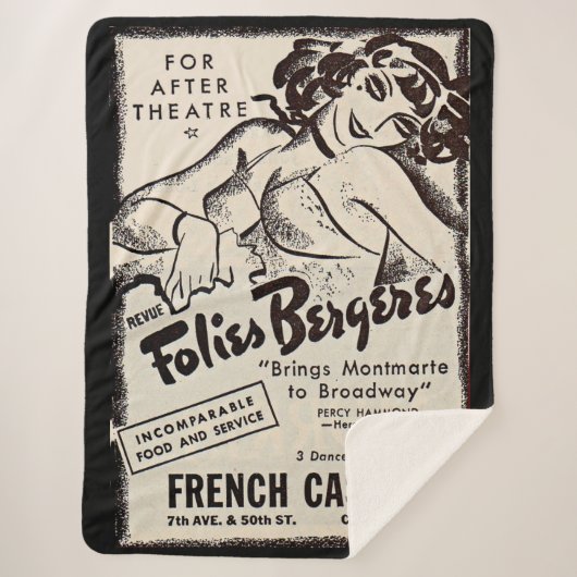 Folies Bergere aus den 30er Jahren und Druck Sherpadecke (Vorderseite)